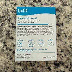 Belif Aqua Bomb Hyaluronic Eye Serum Moisturizer Sample Travel Size 5ml .16 floz